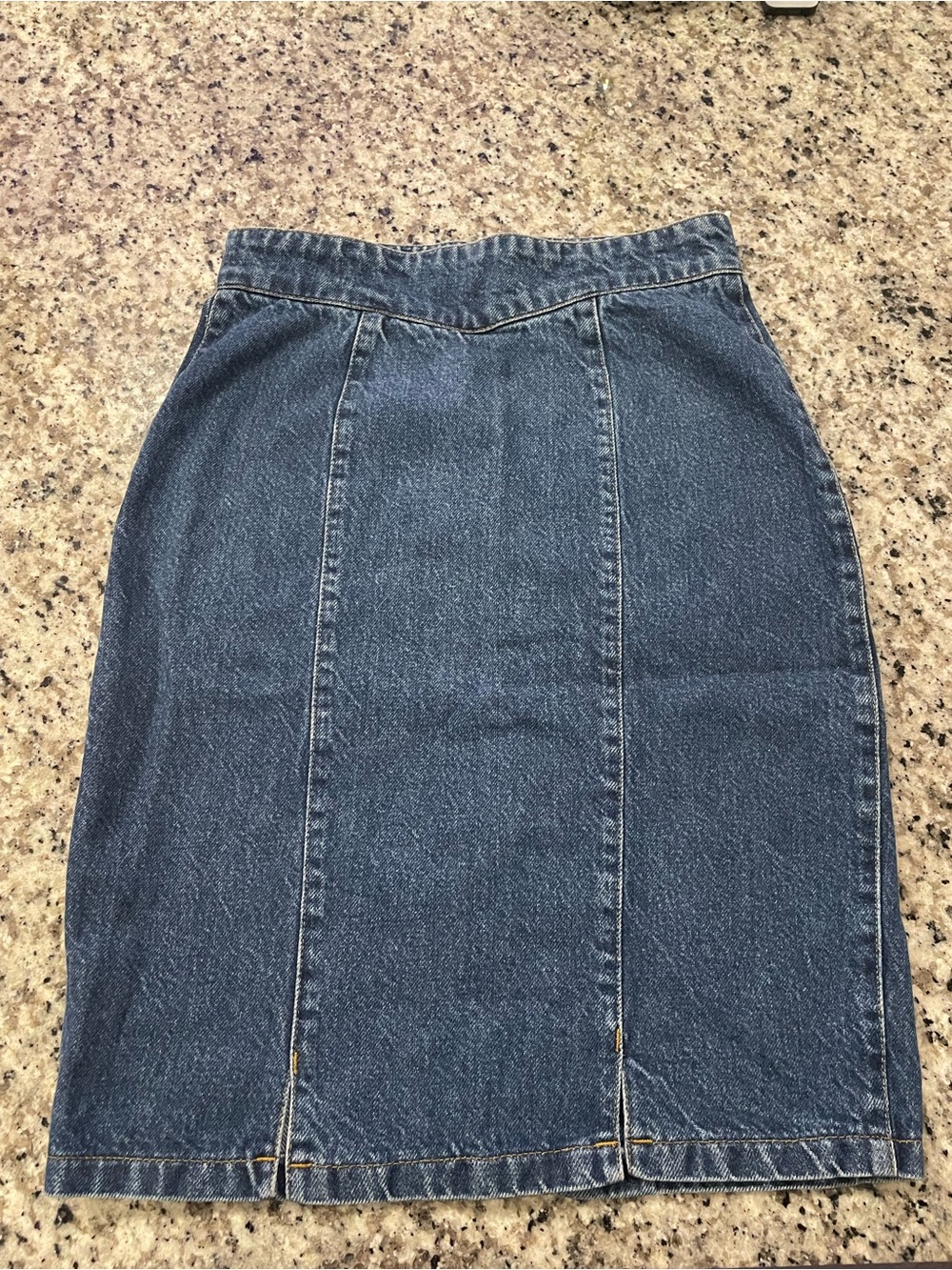 VTG Whipp Dark Blue Denim Pencil Skirt 80s 90s